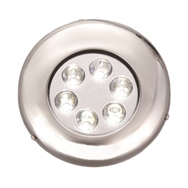 ΦΩΣ ΥΠΟΒΡ. ΣΤΡΟΓΓΥΛΟ ΜΠΛΕ LED 10-30V Φ120mm ΙΝΟΧ