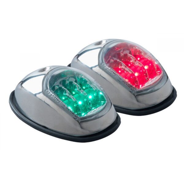 ΦΑΝΟΣ ΠΛΑΙΝΟΣ INOX LED ΑΣΠΡΗ ΒΑΣΗ