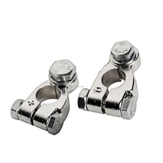 Stainless steel marine battery terminals set (+/−)