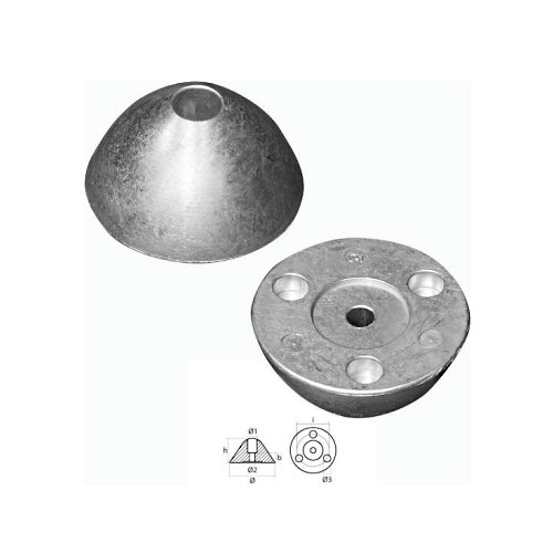Ανόδιο Flexofold Κωνικό Προπέλας – 3 οπές 1 Flexofold cone propeller anode with 3-bolt base