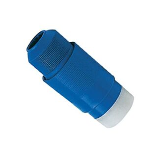 Blue male CEE 230V inline plug for boat shore power