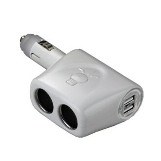 12/24V splitter with 2 cigarette sockets and 2 USB ports for boats/cars