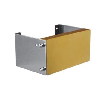 Fixed outboard bracket CAN, stainless sides with marine wood pad