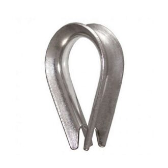 Galvanized rope thimble for wire loops – sizes 6–34 mm