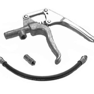 pistol grease gun with flexible hose and coupler for boat/trailer maintenance