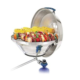 Magma stainless steel marine gas grill with rail mount