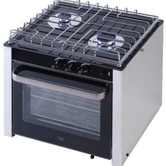 Marine stainless steel gas stove with 2 burners and 30L oven, gimbal and Piezo ignition