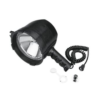 Marine rubber handheld spotlight 12V with coiled cable and plug