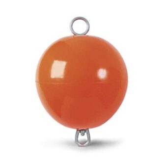 Orange balloon mooring buoy with iron rod, 43–60 cm