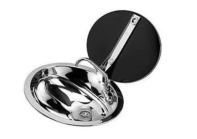 Νεροχύτης Οβάλ Inox με Βρύση & Γυάλινο Καπάκι 1 Oval stainless sink with faucet and tempered glass lid