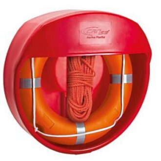 plastic wall-mount round lifebuoy holder with rope space