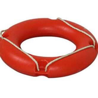 round lifebuoy ring with grab line, orange