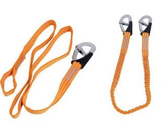Safety strap 2 m with single or double hook