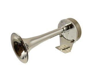 Single trumpet chrome marine horn 12V