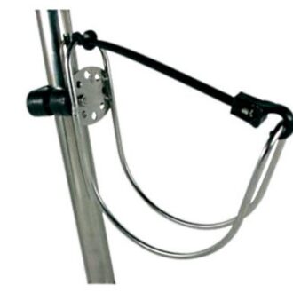 Stainless lifebuoy ring holder for rail mounting