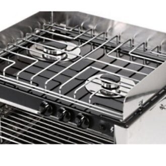Stainless steel three-sided stove guard for marine cookers