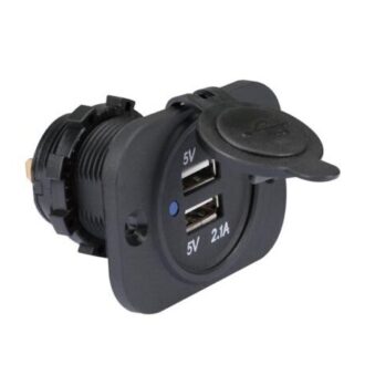 12V dual USB socket for boats marine electrical panel