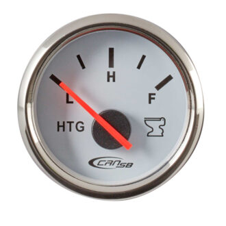 Marine waste tank level gauge compatible with 240-33 Ohm sensors, available in white and black