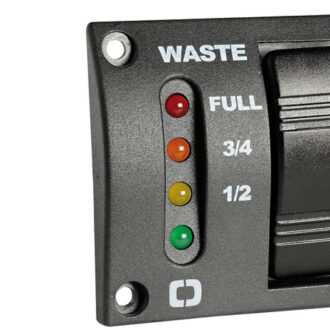 Osculati waste tank monitor with float gauge, indicator panel, and pump control