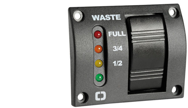 Osculati waste tank monitor with float gauge, indicator panel, and pump control