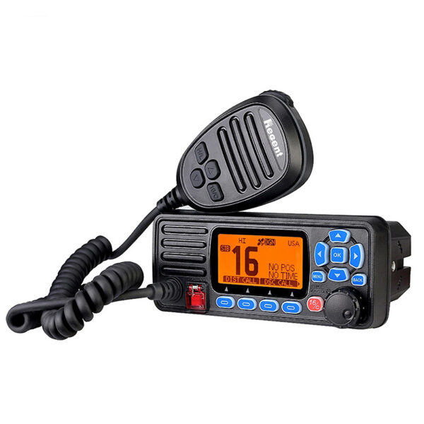 VHF RS 509M Class D DSC marine radio with LCD display and GPS compatibility