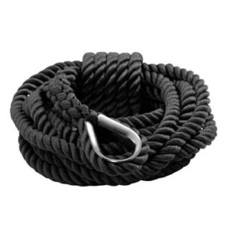 Black 3-strand mooring line with galvanized thimble