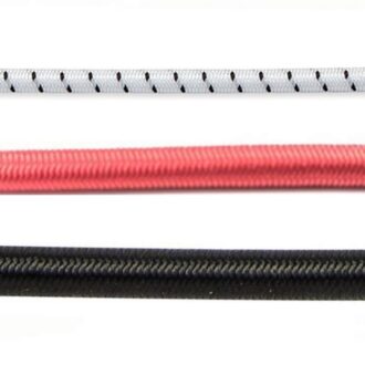 Elastic polyester rope 4–10mm white red black