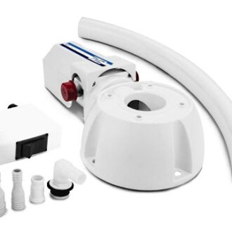 Electric toilet conversion kit for boats 12V/24V with macerator base and switch