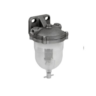 Large fuel water separator with clear bowl