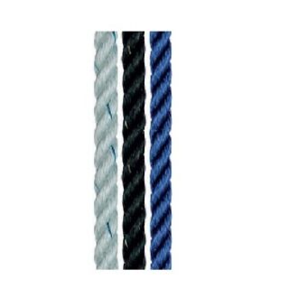 Black three-strand sinking rope, medium tenacity