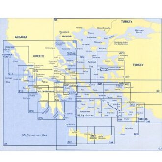 Imray nautical charts G series coverage for Greece and Turkish coasts