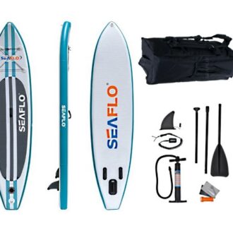 Seaflo inflatable SUP 11 foot 335 lbs with paddle pump backpack and accessories