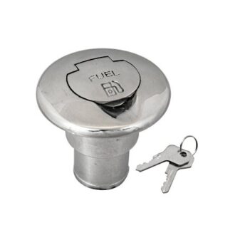 Stainless steel locking deck fill cap SS316 for fuel or water Ø38 Ø50 mm