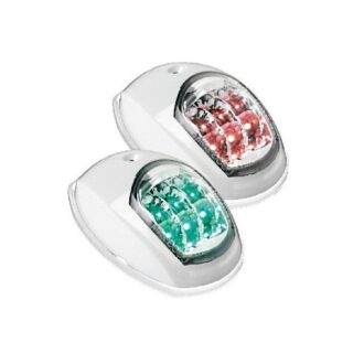 LED navigation sidelights pair 12V with white or black base