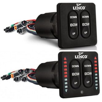 Lenco trim tab control switch standard and LED indicator models