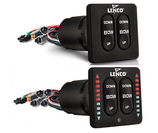 Χειριστήριο Lenco για Trim Tabs | Απλό & Με Ένδειξη 1 Lenco trim tab control switch standard and LED indicator models