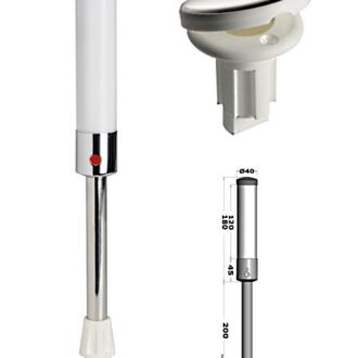 Marine LED Table Lamp Inox 12V with Plug – Cockpit Mount