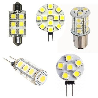 Marine LED bulbs G4 and Festoon 10–30V warm white