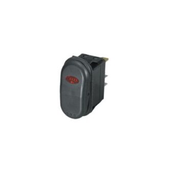 Waterproof illuminated marine rocker switch ON-OFF, 3-pin, 12/24 V
