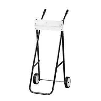 Outboard motor stand trolley 50 kg with wheels and wooden mounting board
