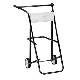 Outboard motor stand trolley 60 kg with wheels and wooden mounting board