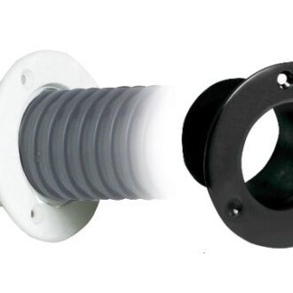 plastic base for steering cable hose – white and black