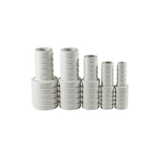 Plastic hose connector for marine use 13–38 mm