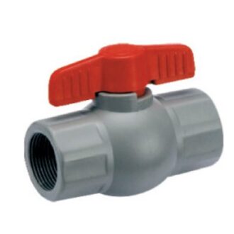 PVC ball valve for water systems with red handle