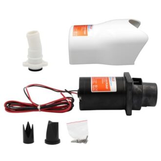 Quiet Flush toilet replacement motor for boats, 12V/24V