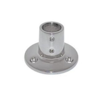 Stainless rail base 22 mm, 90 degrees, round plate