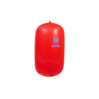 Red cylindrical regatta buoy, sizes 100×50, 120×80, 150×90 cm