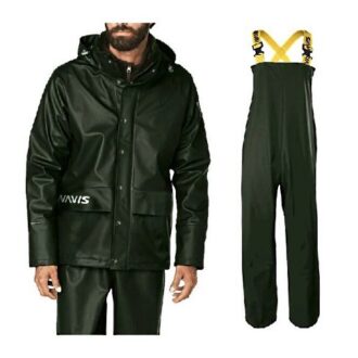 Reinforced rainwear jacket and trousers set (S-XXL)