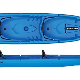Seaflo family sit-on-top kayak 340.5×84 cm for 2 adults and 2 kids, 220 kg capacity (blue)