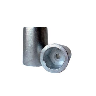 Radice hexagonal shaft anode – zinc, Ø25–50 mm